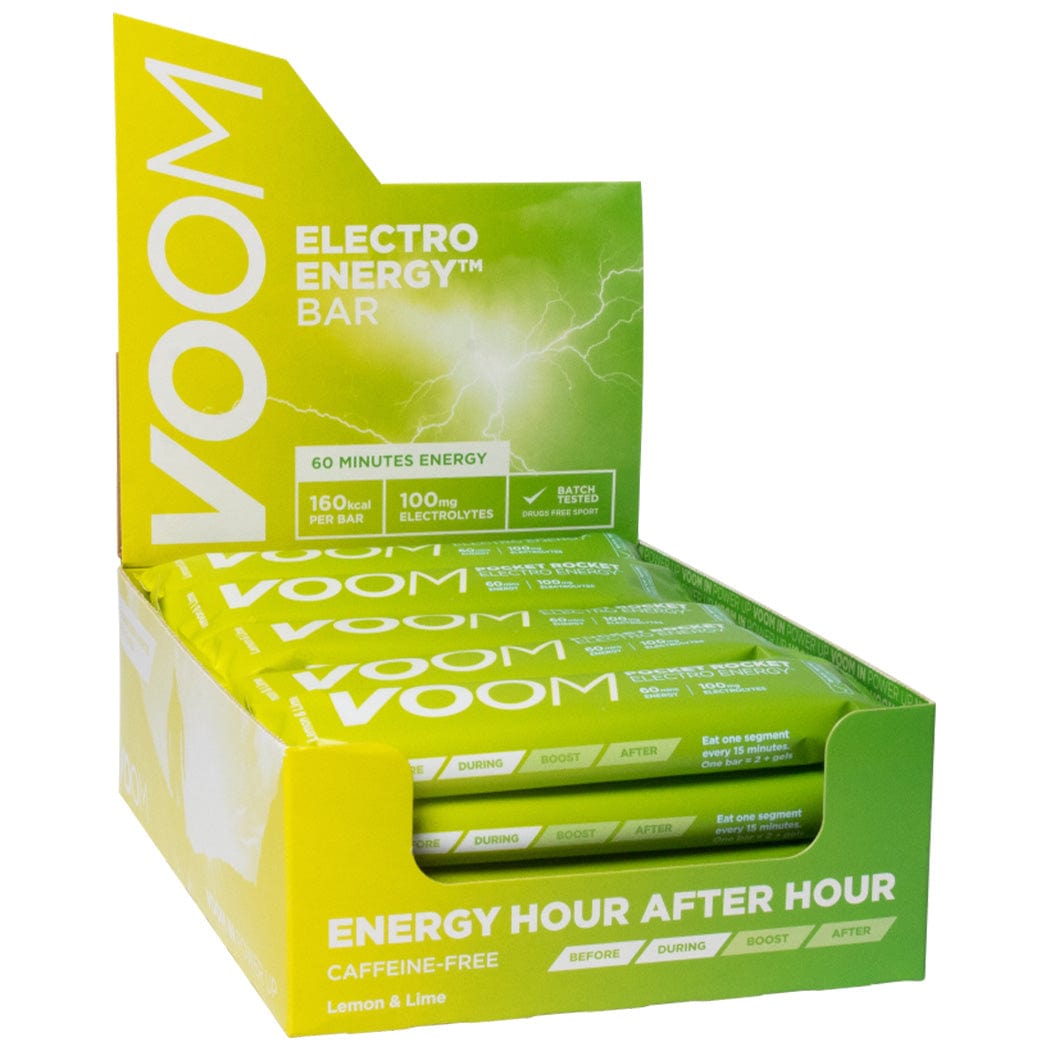 Voom Energy Bars Box of 20 / Electro (Lemon & Lime) Pocket Rocket XMiles