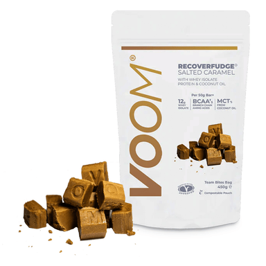 Voom Protein Bar 4 Serving Pouch (220g) / Salted Caramel Recover Fudge Protein Bites XMiles