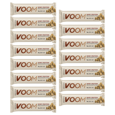 Voom Protein Bar Box of 15 / Salted Caramel Protein Bar Recover Fudge XMiles