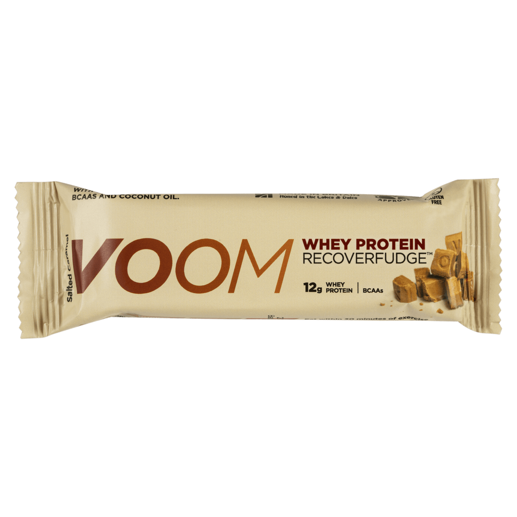VOOM Protein Bar Single Serve / Salted Caramel Protein Bar Recover Fudge XMiles