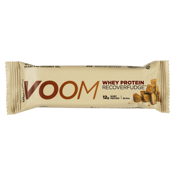 VOOM Protein Bar Single Serve / Salted Caramel Protein Bar Recover Fudge XMiles