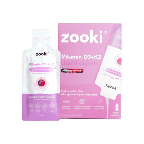 Zooki Vitamins Single Serve / Mixed Berry Vitamin D3+K2 XMiles