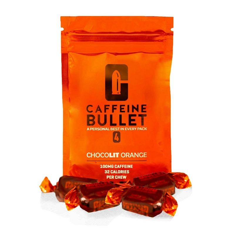 Caffeine Bullet Chews ChocoLIT Orange  (100mg) Caffeine Bullet Chew - Packs (2 Flavours) XMiles