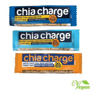Chia Charge Bars / Food Chia Charge Crispy Vegan Protein Bars 60g Bars XMiles