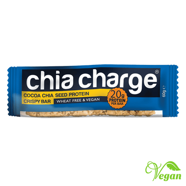Chia Charge Bars / Food Cocoa Peanut Butter Chia Charge Crispy Vegan Protein Bars 60g Bars XMiles