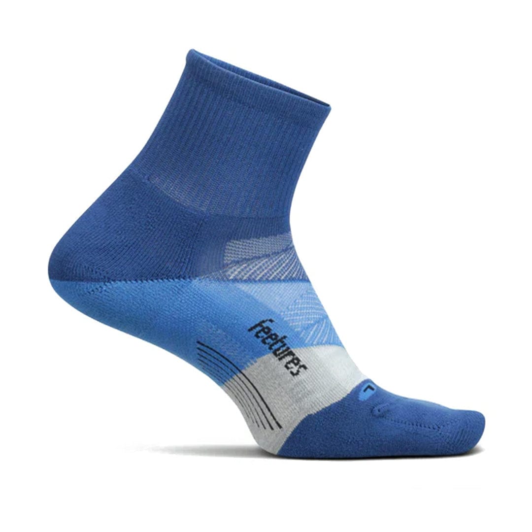 Feetures Socks Buckle Up Blue / S Elite Light Cushion Quarter Running Sock XMiles