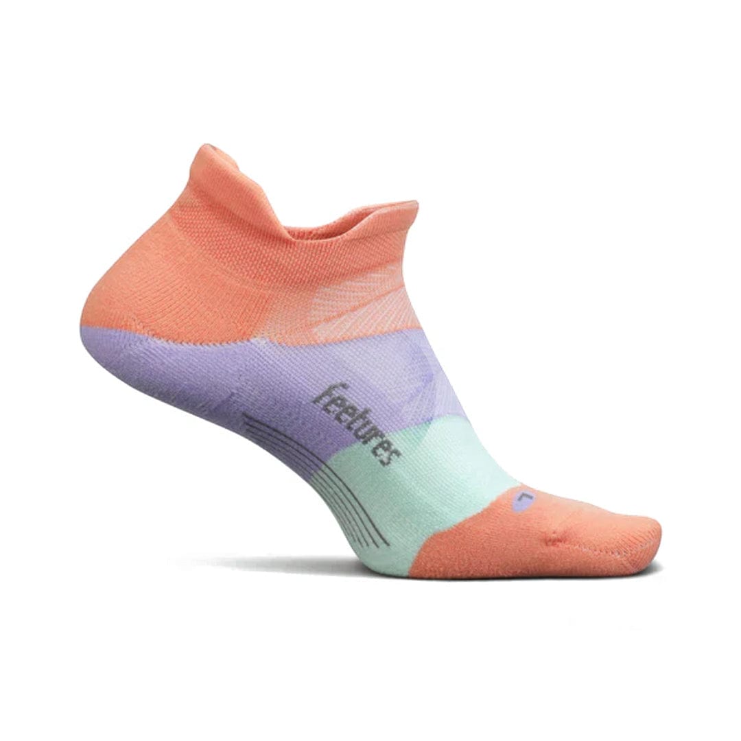 Feetures Socks Pop Off Peach / S Elite Light Cushion No Show Tab Running Sock XMiles