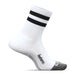 Feetures Socks White High Top Stripe / M Elite Light Cushion Mini Crew Running Sock XMiles