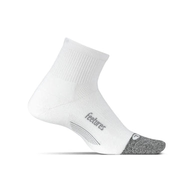 Feetures Socks White / L Elite Ultra Light Quarter Running Sock