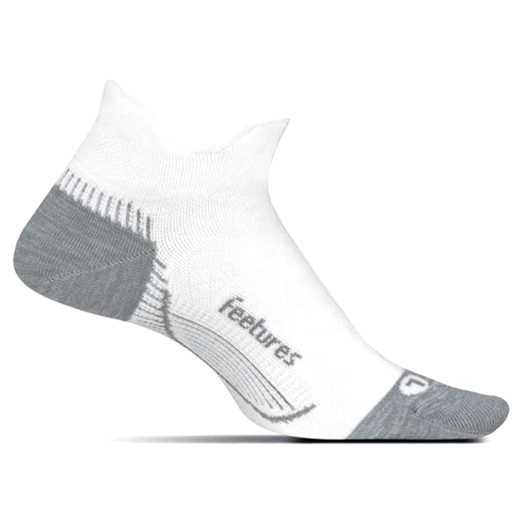 Feetures Socks White / S Plantar Fasciitis Relief Sock Ultra Light No Show Tab XMiles