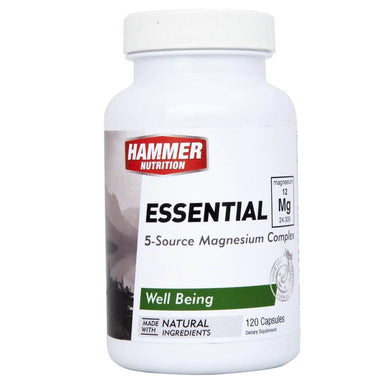 Hammer Nutrition Supplement Tub (120 Capsules) Essential Magnesium (120 Capsules) XMiles
