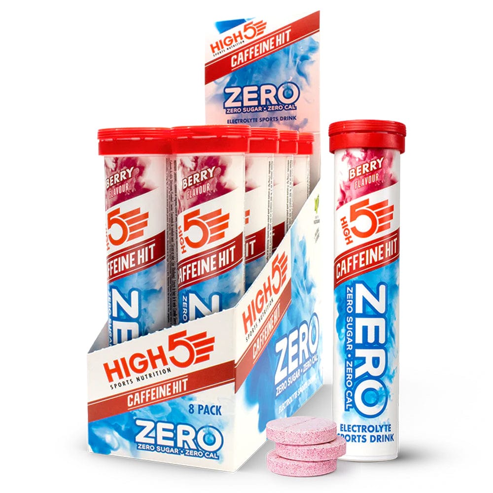 High5 Electrolyte Drinks Berry / Box of 8 Tubes Zero Caffeine Hit Electrolyte Drink XMiles