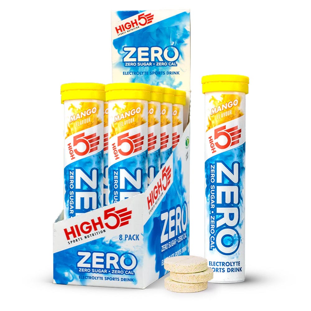 High5 Electrolyte Drinks Mango / Box of 8 Tubes High5 ZERO Electrolyte Drink Tablets XMiles