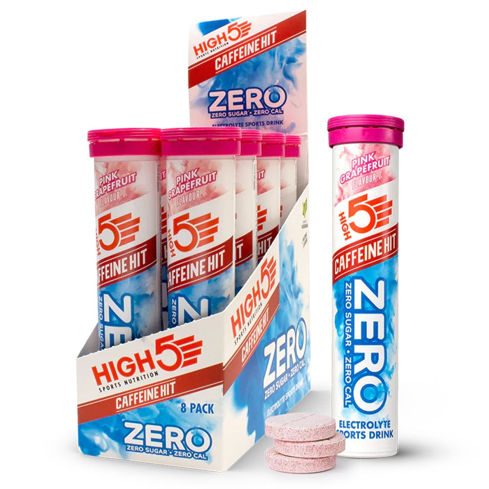 High5 Electrolyte Drinks Pink Grapefruit / Box of 8 Tubes Zero Caffeine Hit Electrolyte Drink XMiles