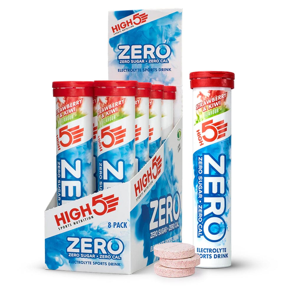 High5 Electrolyte Drinks Strawberry & Kiwi / Box of 8 Tubes High5 ZERO Electrolyte Drink Tablets XMiles