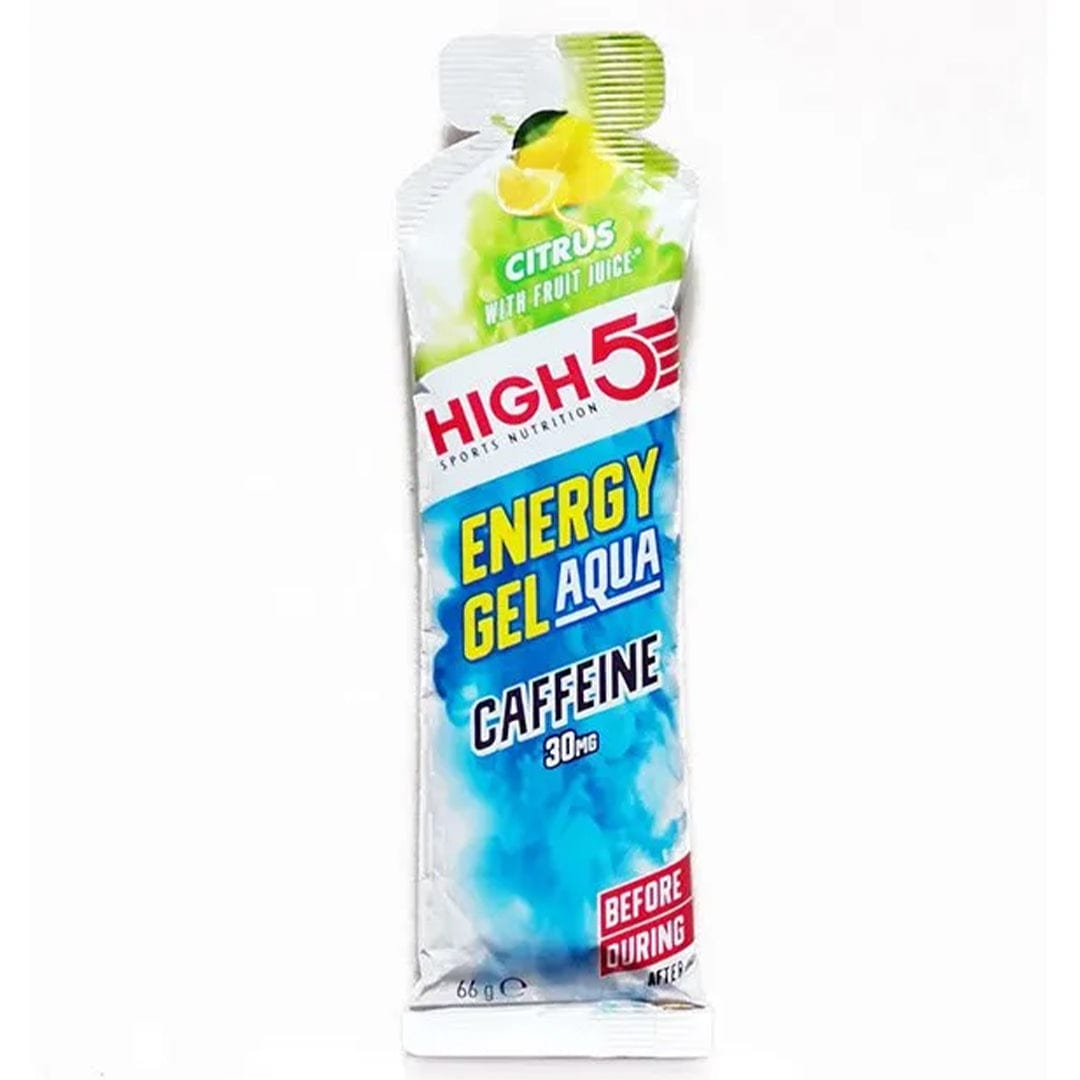 High5 Gels Citrus High5 Energy Gel Aqua w/ Caffeine (66g) XMiles