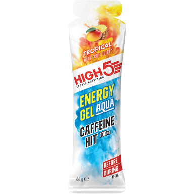 High5 Gels Tropical High5 Energy Gel Aqua Caffeine Hit (66g) XMiles