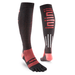 Injinji Ultra Compression otc over the calf socks black and red colour