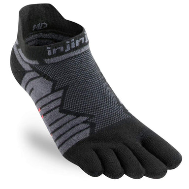 Injinji Ultra run no-show toe sock onyx colour 