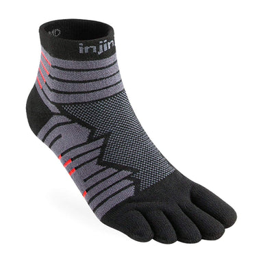 Injinji Ultra Run Mini Crew toe sock Onyx colour product image
