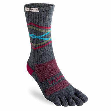 Injinji Trail Midweight Crew Toe Sock, Peak Colour