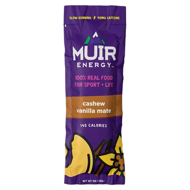Muir Energy Gels Cashew Vanilla Mate (Caffeinated) Muir Real Food Energy Gel (30g) XMiles