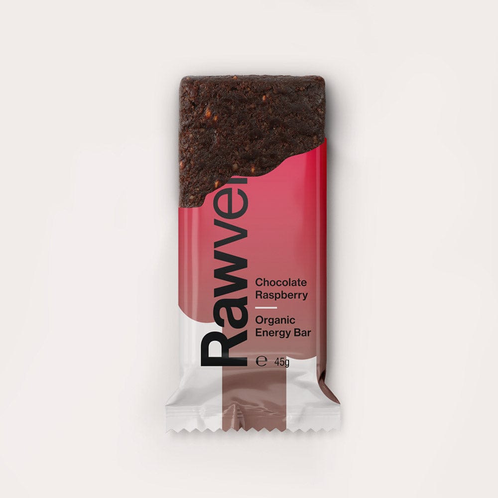 Rawvelo Energy Bars Chocolate Raspberry Organic Energy Bar (45g) XMiles