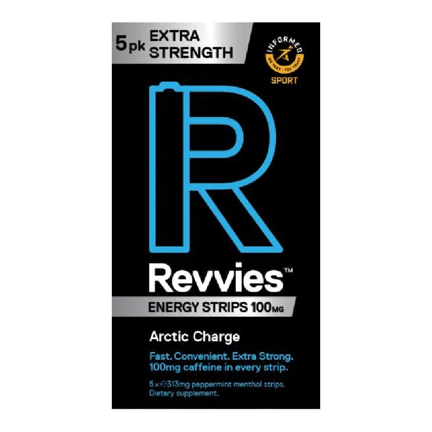 Revvies Supplement Artic Charge 100mg Revvies Extra Strength Energy Strips - 100mg Caffeine (5 Strips) XMiles