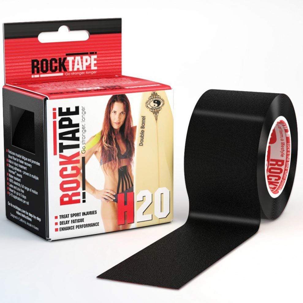 RockTape Tape Black RockTape H2O 5cm width – 5m length Kinesiology Tape XMiles