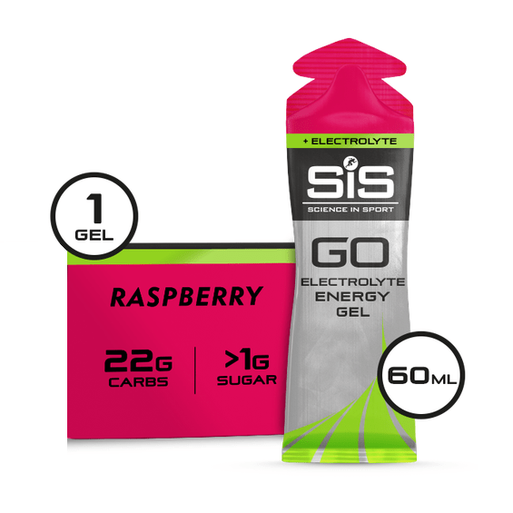 SiS Gels Raspberry GO Energy + Electrolyte Gel 60ml XMiles